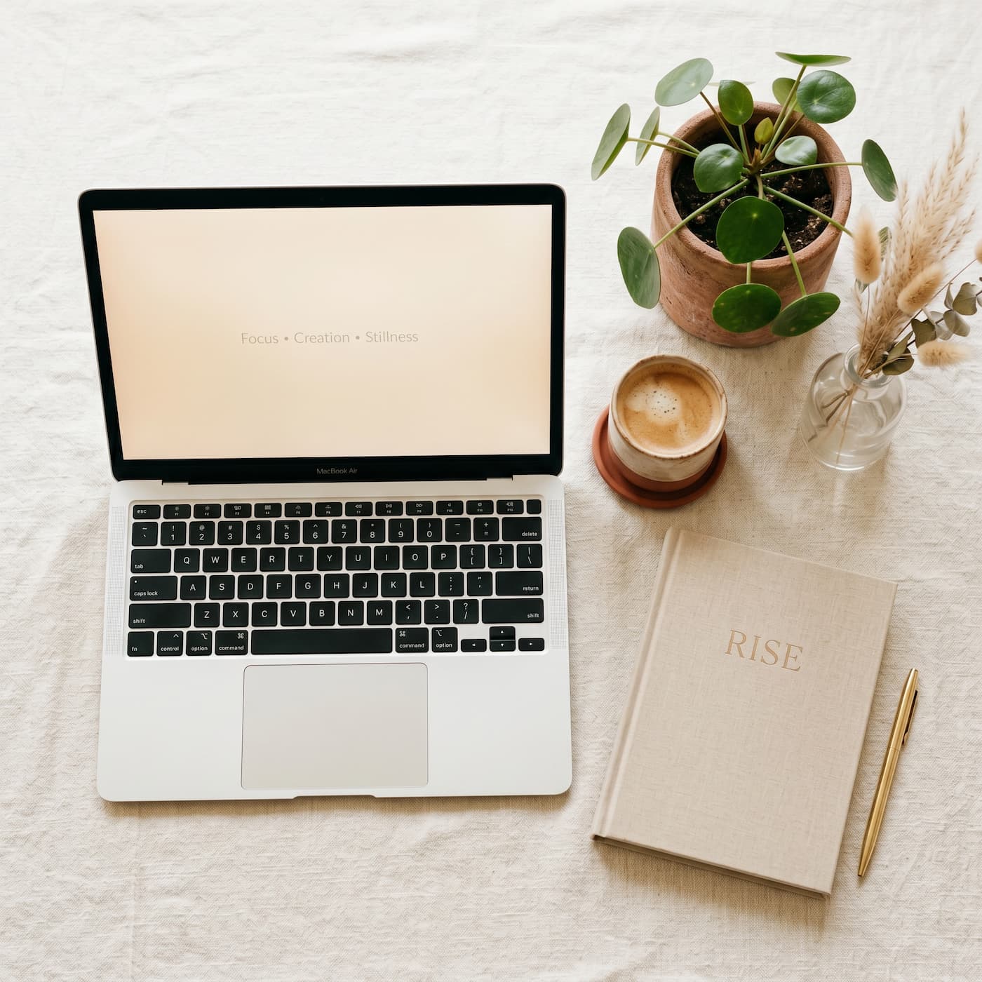 Carnet RISE et espace de travail organisé